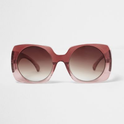 Red fade square sunglasses
